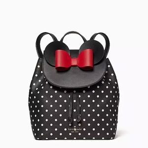Kate Spade New York Disney Minnie Mouse Backpack polka‎ dots black